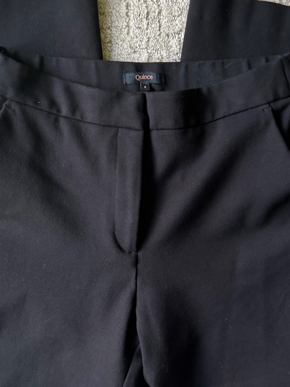 Quince Ultra-Stretch Ponte BlackTrousers Pants